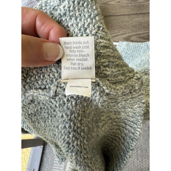 Lauren Conrad Sweater Med Women Knit Green/White - Raised Hearts Casual Classic - Picture 7 of 7